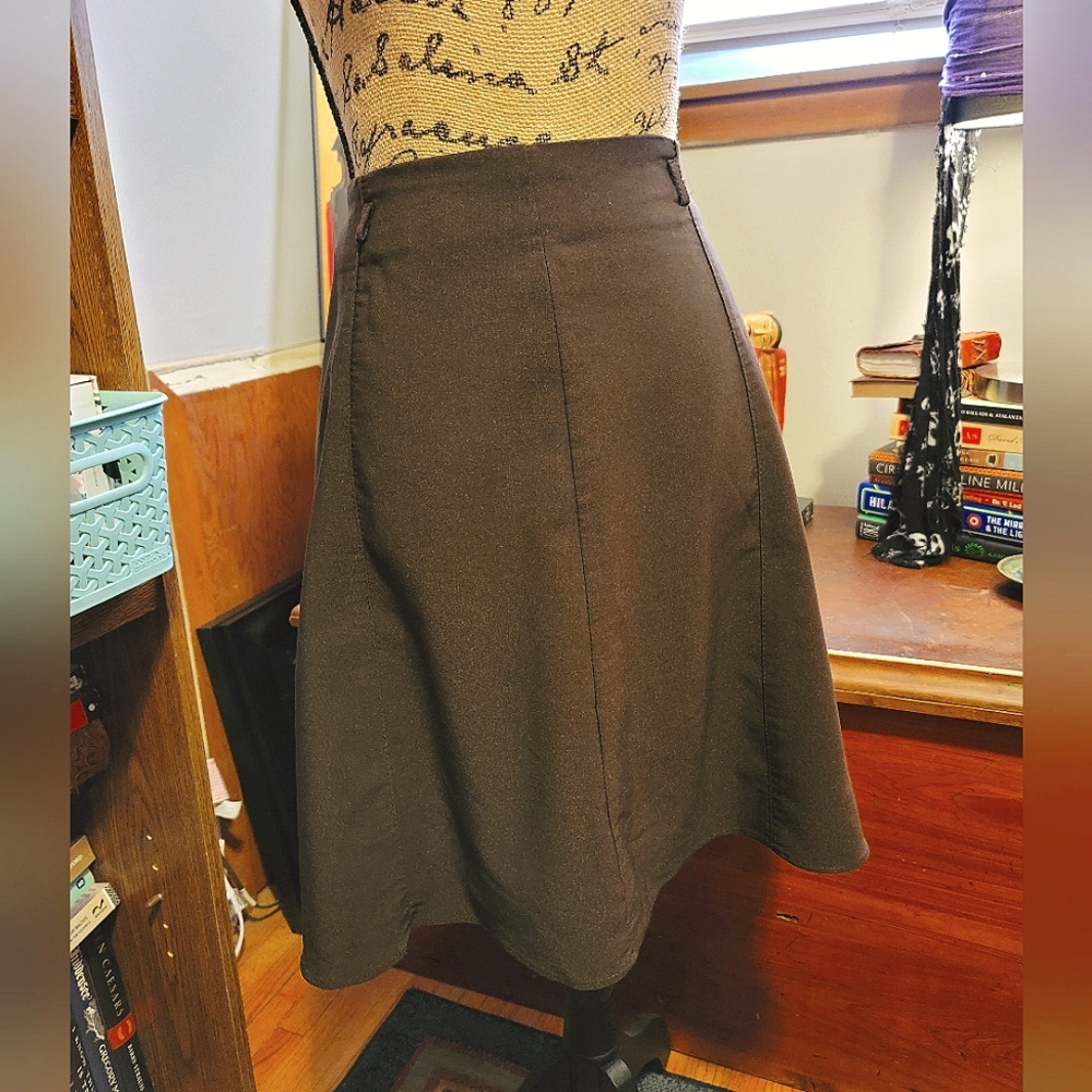 {Spring Street} Flowy Chocolate Brown Skirt,  Size 14
